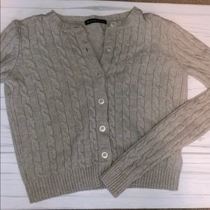 brandy melville button up knit top